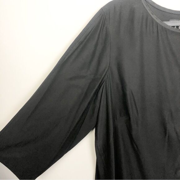 LAFAYETTE 148 | Silk Black Blouse Top Gold Button Detail Women’s Size 2X - Picture 4 of 7